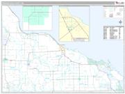 Presque Isle County, MI <br /> Wall Map <br /> Premium Style 2024 Map
