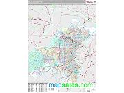 St. Louis County, MO <br /> Wall Map <br /> Premium Style 2024 Map
