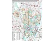 Bergen County, NJ <br /> Wall Map <br /> Premium Style 2024 Map