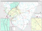 Cabarrus County, NC <br /> Wall Map <br /> Premium Style 2024 Map