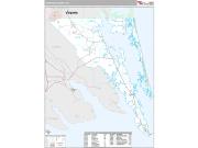 Currituck County, NC <br /> Wall Map <br /> Premium Style 2024 Map