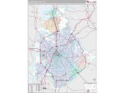 Mecklenburg County, NC <br /> Wall Map <br /> Premium Style 2024 Map