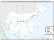 Pamlico County, NC <br /> Wall Map <br /> Premium Style 2024 Map