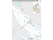 Pasquotank County, NC <br /> Wall Map <br /> Premium Style 2024 Map