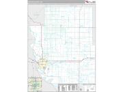 Burleigh County, ND <br /> Wall Map <br /> Premium Style 2024 Map
