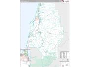 Coos County, OR <br /> Wall Map <br /> Premium Style 2024 Map