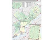 Philadelphia County, PA <br /> Wall Map <br /> Premium Style 2024 Map