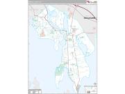 Bristol County, RI <br /> Wall Map <br /> Premium Style 2024 Map