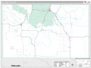 Fall River County, SD <br /> Wall Map <br /> Premium Style 2024 Map