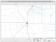 Gaines County, TX <br /> Wall Map <br /> Premium Style 2024 Map