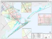Galveston County, TX <br /> Wall Map <br /> Premium Style 2024 Map