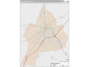 Harrisonburg County, VA <br /> Wall Map <br /> Premium Style 2024 Map