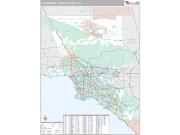 Los Angeles-Orange County, CA <br /> Wall Map <br /> Premium Style 2024 Map