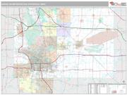 Akron Metro Area <br /> Wall Map <br /> Premium Style 2024 Map