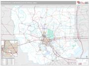 Baton Rouge Metro Area <br /> Wall Map <br /> Premium Style 2024 Map