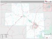 Bloomington Metro Area <br /> Wall Map <br /> Premium Style 2024 Map