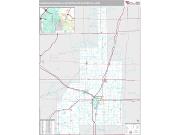 Champaign-Urbana Metro Area <br /> Wall Map <br /> Premium Style 2024 Map