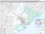 Charleston-North Charleston Metro Area <br /> Wall Map <br /> Premium Style 2024 Map