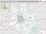 Columbus Metro Area <br /> Wall Map <br /> Premium Style 2024 Map
