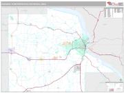 Dubuque Metro Area <br /> Wall Map <br /> Premium Style 2024 Map