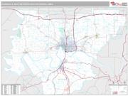 Evansville Metro Area <br /> Wall Map <br /> Premium Style 2024 Map