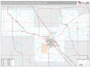 Lafayette-West Lafayette Metro Area <br /> Wall Map <br /> Premium Style 2024 Map
