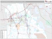 Lakeland-Winter Haven Metro Area <br /> Wall Map <br /> Premium Style 2024 Map