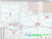 Longview-Marshall Metro Area <br /> Wall Map <br /> Premium Style 2024 Map