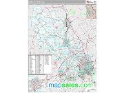 Lowell Metro Area <br /> Wall Map <br /> Premium Style 2024 Map