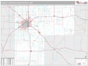 Lubbock Metro Area <br /> Wall Map <br /> Premium Style 2024 Map