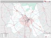 Macon Metro Area <br /> Wall Map <br /> Premium Style 2024 Map