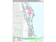 Melbourne-Titusville-Palm Bay Metro Area <br /> Wall Map <br /> Premium Style 2024 Map