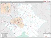 Athens-Clarke County Metro Area <br /> Wall Map <br /> Premium Style 2024 Map