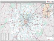 Atlanta-Sandy Springs-Roswell Metro Area <br /> Wall Map <br /> Premium Style 2024 Map