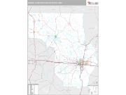 Monroe Metro Area <br /> Wall Map <br /> Premium Style 2024 Map