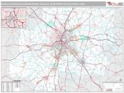 Nashville-Davidson-Murfreesboro-Franklin Metro Area <br /> Wall Map <br /> Premium Style 2024 Map