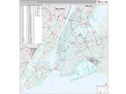 New York 5 Boroughs Metro Area <br /> Wall Map <br /> Premium Style 2024 Map