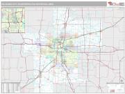 Oklahoma City Metro Area <br /> Wall Map <br /> Premium Style 2024 Map