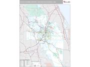 Orlando-Kissimmee-Sanford Metro Area <br /> Wall Map <br /> Premium Style 2024 Map