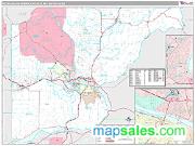 Richland-Kennewick-Pasco Metro Area <br /> Wall Map <br /> Premium Style 2024 Map