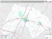 Rocky Mount Metro Area <br /> Wall Map <br /> Premium Style 2024 Map