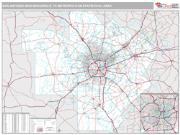 San Antonio-New Braunfels Metro Area <br /> Wall Map <br /> Premium Style 2024 Map