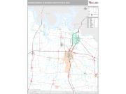 Sherman-Denison Metro Area <br /> Wall Map <br /> Premium Style 2024 Map