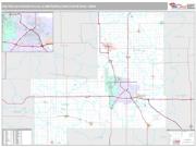 Waterloo-Cedar Falls Metro Area <br /> Wall Map <br /> Premium Style 2024 Map