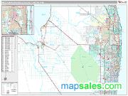 West Palm Beach-Boca Raton Metro Area <br /> Wall Map <br /> Premium Style 2024 Map