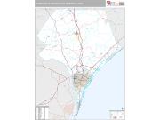 Wilmington Metro Area <br /> Wall Map <br /> Premium Style 2024 Map