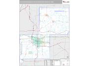 South Bend-Mishawaka Metro Area <br /> Wall Map <br /> Premium Style 2024 Map