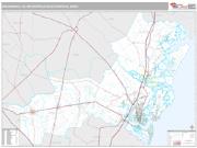 Brunswick Metro Area <br /> Wall Map <br /> Premium Style 2024 Map