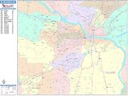 Little Rock <br /> Wall Map <br /> Color Cast Style 2024 Map