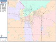Bakersfield <br /> Wall Map <br /> Color Cast Style 2022 Map